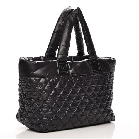 chanel cocoon nylon tote|CHANEL Nylon Quilted Large Coco Cocoon Tote Black.